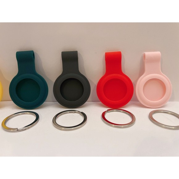 Apple AirTag Silicone Holder Keyring Carry Case Keychain Air Tag Accessories - Picture 3 of 4